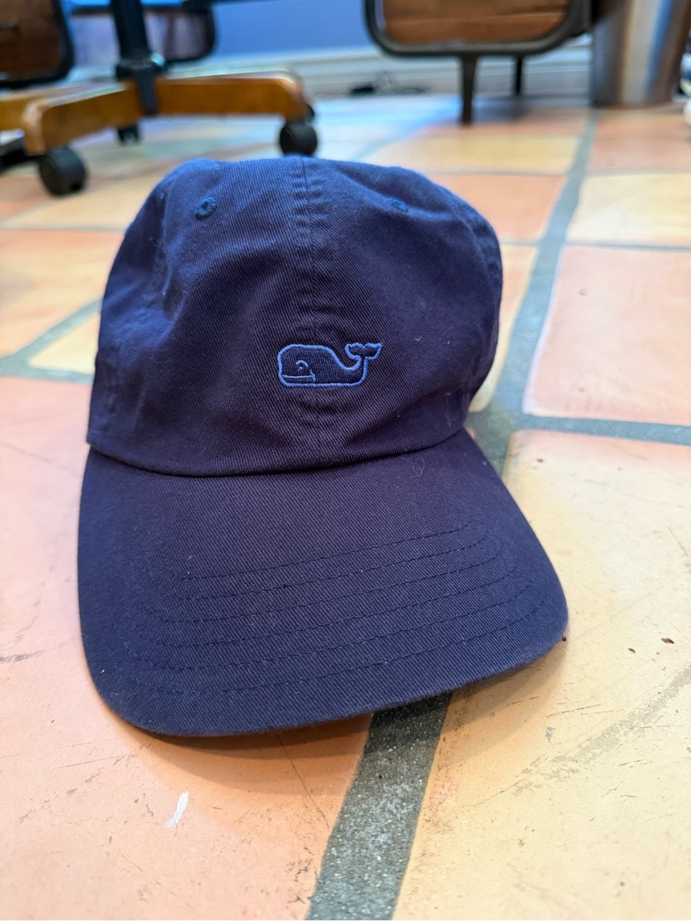 Vineyard Vines Deep Blue Whale Baseball Hat